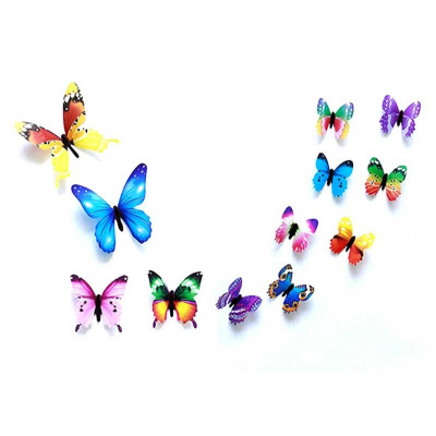 Set of 12 fluorescent butterflies